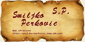 Smiljko Perković vizit kartica